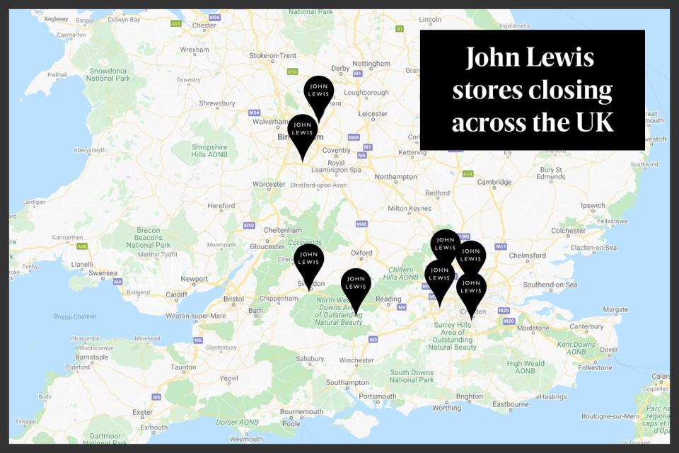 A map of store closures