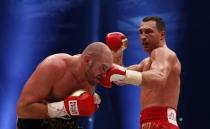 Boxing - Wladimir Klitschko v Tyson Fury WBA, IBF & WBO Heavyweight Title's - Esprit Arena, Dusseldorf, Germany - 28/11/15 Tyson Fury in action with Wladimir Klitschko Action Images via Reuters / Lee Smith Livepic