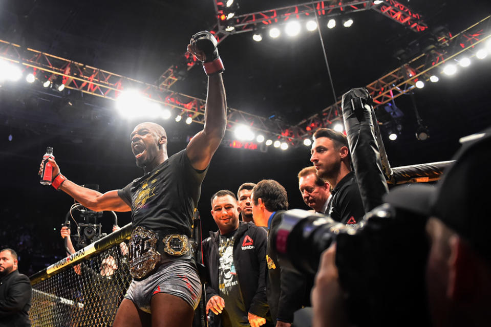 Jon Jones’ drug test from UFC 232 fight night has come back clean after a questionable test result several weeks before. (Photo by Hans Gutknecht/Digital First Media/Los Angeles Daily News via Getty Images)