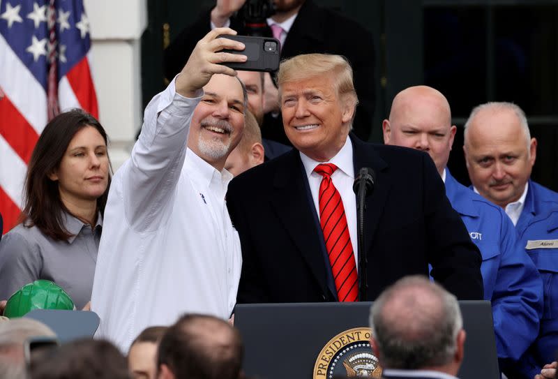 FILE PHOTO: U.S. President Trump hosts signing ceremony for USMCA trade deal at the White House in Washington