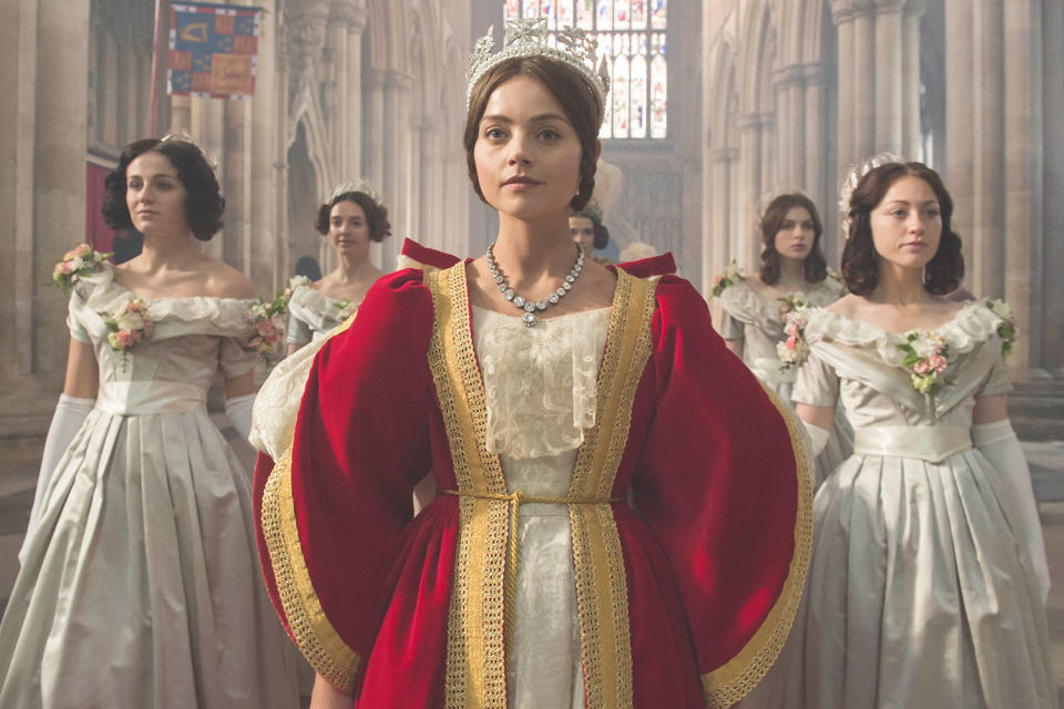 Star power: Jenna Coleman in Victoria, which may feature at the 'theme park': ITV