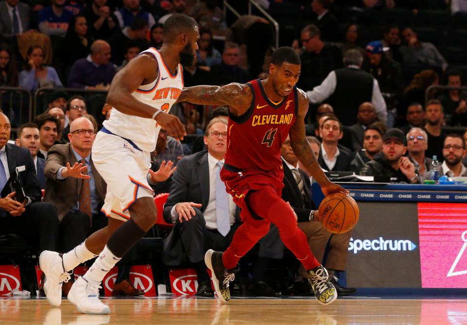 Iman Shumpert won’t be suiting up for the Cleveland Cavaliers again any time soon. (Getty)