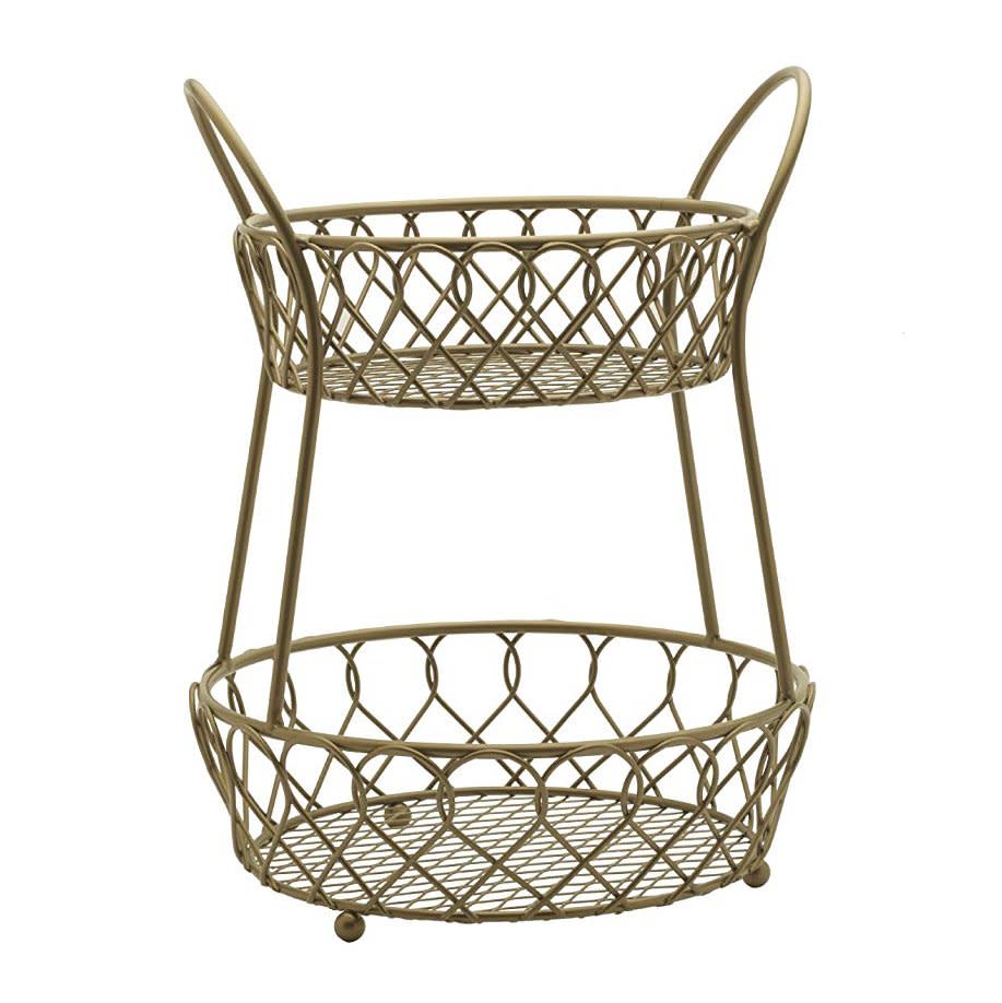 Gourmet Basics by Mikasa Two-Tier Fruit Storage Basket