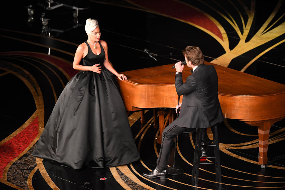 February 24, 2019; Los Angeles, CA, USA; Lady Gaga and Bradley Cooper during the 91st Academy Awards at the Dolby Theatre. Mandatory Credit: Robert Deutsch-USA TODAY NETWORK/Sipa USA