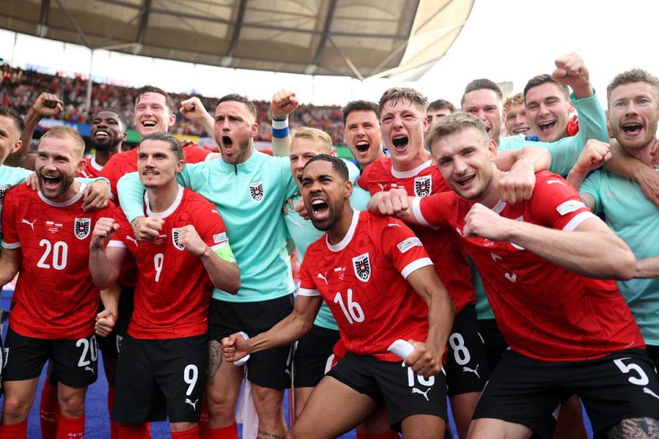 A jubilant Austria can glimpse the knockout stages for the first time in decades  (Getty)