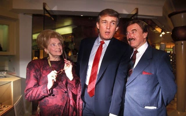Donald Trump with his parents Mary and Fred at Trump Tower in New York - Les Stone/Zuma