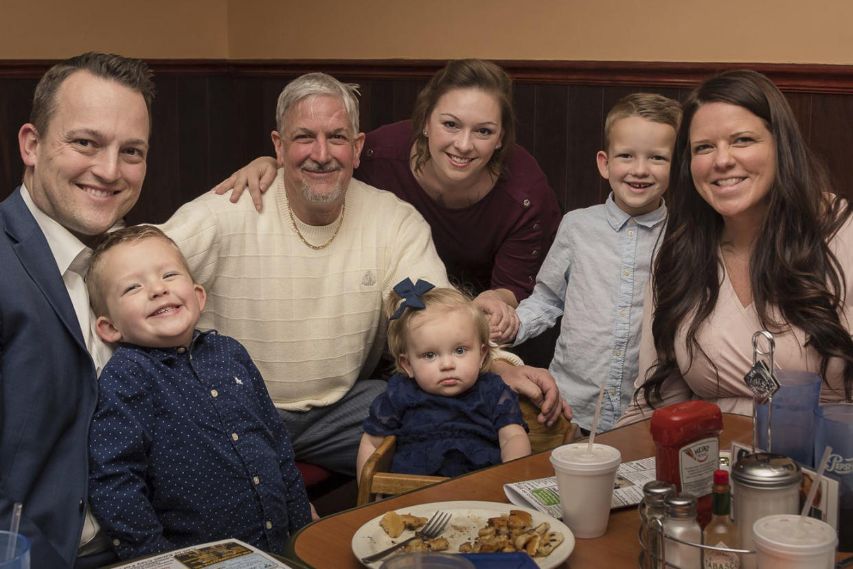 David Bennett Sr., third from left, surrounded by family members in 2019. (Byron Dillard via AP)