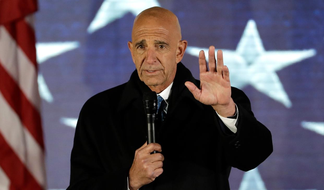 Thomas Barrack, who once ran Donald Trump’s inaugural committee, has been charged with multiple felonies (AP)