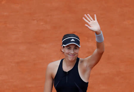 Tennis - French Open - Roland Garros, Paris, France - June 6, 2018 Spain's Garbine Muguruza celebrates winning her quarter final match against Russia's Maria Sharapova REUTERS/Gonzalo Fuentes