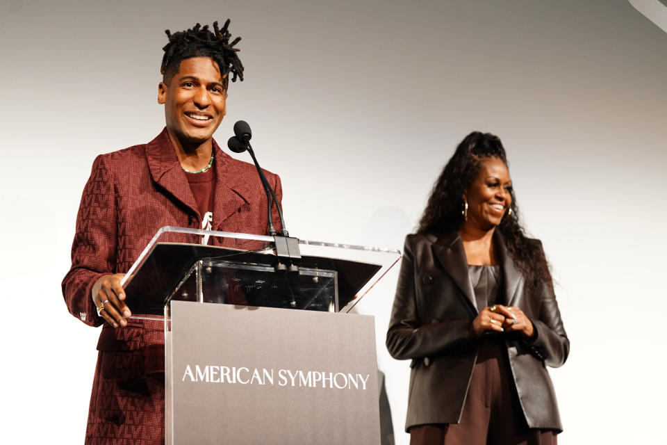 Jon Batiste and Michelle Obama