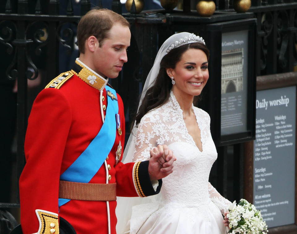 The royal family apparently wanted Kate to wear her hair up on the day. Photo: Getty Images