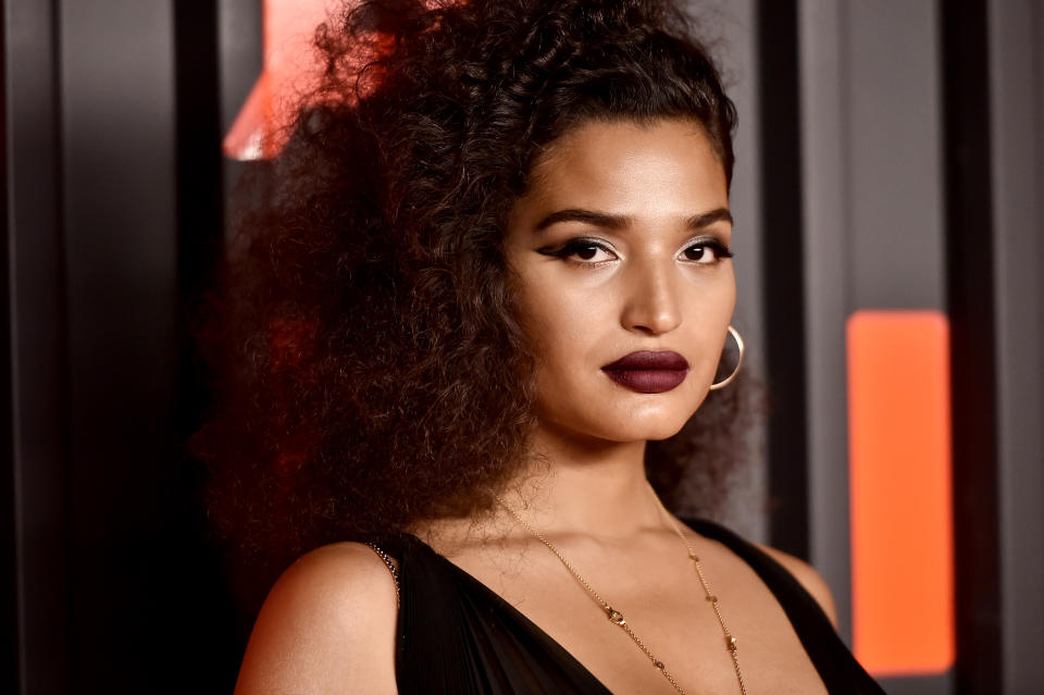 Indya Moore, seen here in February attending a New York Fashion Week event, speaks out about the importance of TranSanta. (Photo: Steven Ferdman/Getty Images)