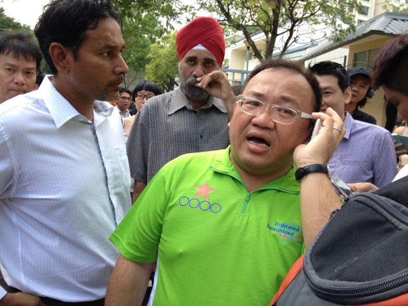 Singapore Democratic Party candidate Desmond Lim at the nomination centre. (Yahoo! photo)