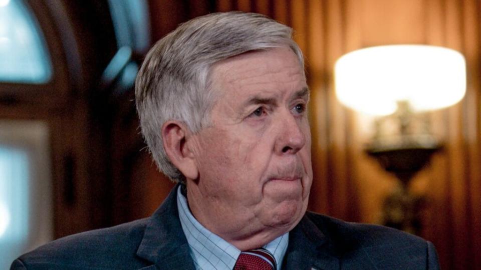 Missouri Gov. Mike Parson said Monday that addressing the clemency petition to release an imprisoned man prosecutors now say is innocent is not a “priority.” (Photo by Jacob Moscovitch/Getty Images)