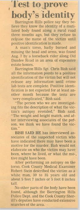 Barrington Hills Police Department Evidence/Provided