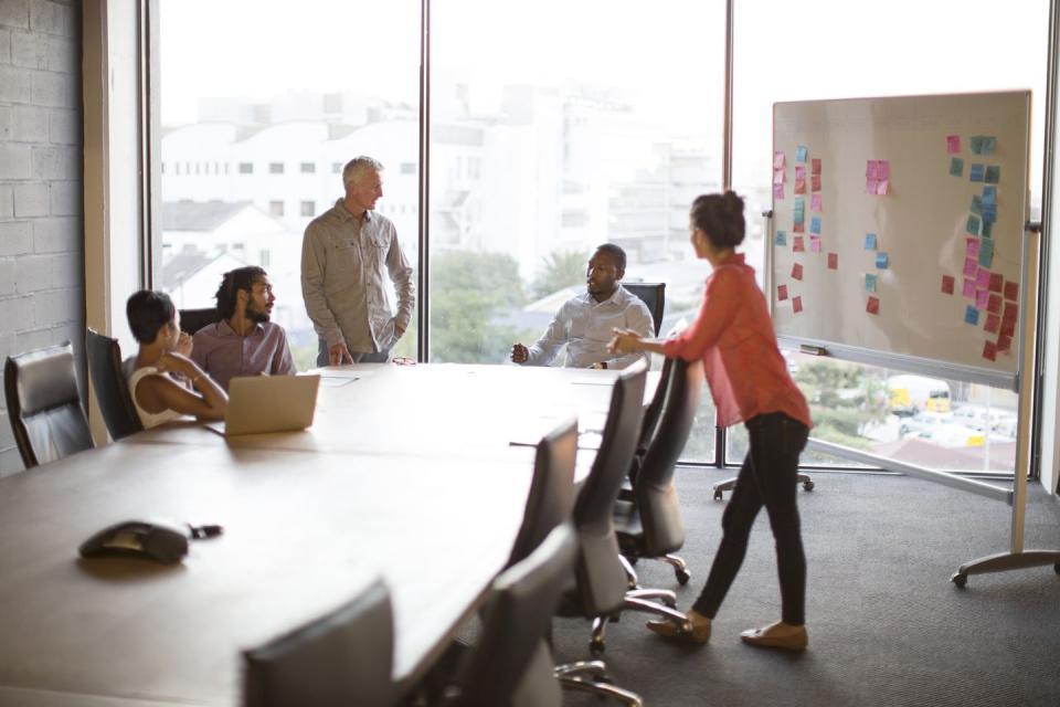 Stand during meetings