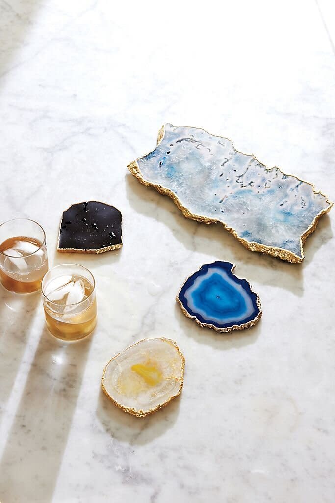 For when they crack open a cold one or shake up a frozen cocktail, this agate coaster will be the perfect touch on a coffee table. <a href="https://fave.co/2VNbElh" target="_blank" rel="noopener noreferrer">Find it for $10 at Anthropologie</a>.