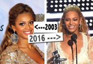 <p>According to Bey’s longtime make-up man, John Barnett, there are <a href="http://nymag.com/thecut/2015/04/secrets-of-beyonces-makeup-artist.html" rel="nofollow noopener" target="_blank" data-ylk="slk:a couple of tricks;elm:context_link;itc:0" class="link ">a couple of tricks</a> to staying looking as young as the singer does. Use eye cream all over the face, drink kale and use face cream all over your bod. <i>[Photo: PA/Getty/Yahoo Style UK]</i></p>