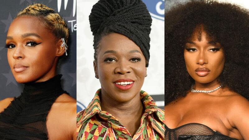 India.Arie Faces Backlash After Dissing Megan Thee Stallion And Janelle Monáe For Being Too Suggestive | Kevin Mazur, Paras Griffin and Steve Granitz via Getty Images