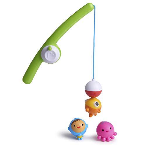 <p><strong>Munchkin</strong></p><p>amazon.com</p><p><strong>$8.95</strong></p><p><strong>Magnets turn bath time into fishing time</strong>: The three characters float in the water, and then kids can catch them with the magnetic rod. <em>Ages 2+</em></p>