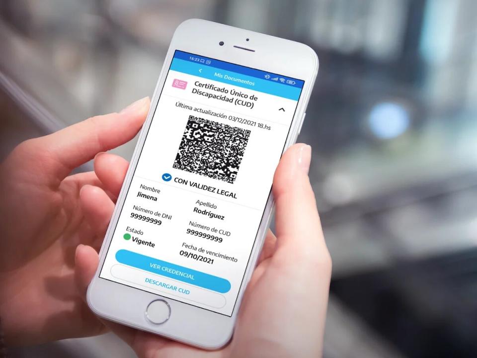 aquellos que posean el Certificado Único de Discapacidad podrán acceder a una versión digital del mismo a través de la aplicación Mi Argentina