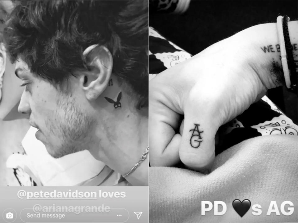 Lleva dos tatuajes en honor a Ariana Grande