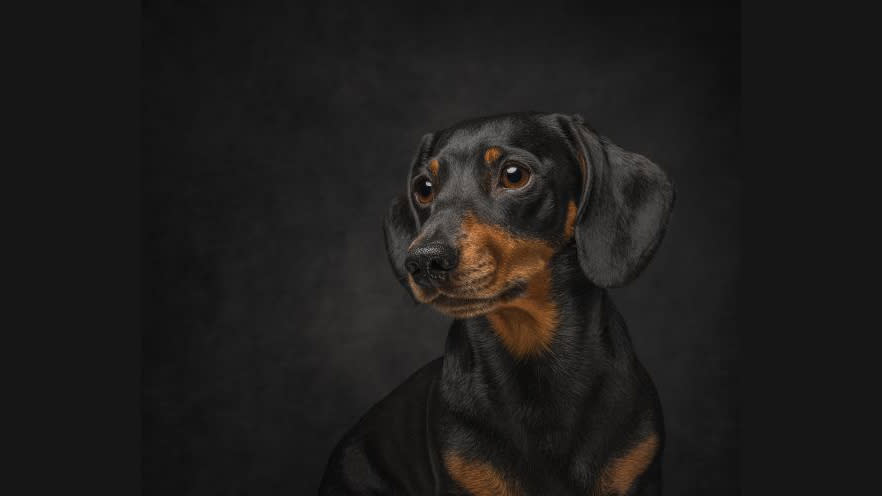 Emma Pope's photo of a miniature dachshund. 