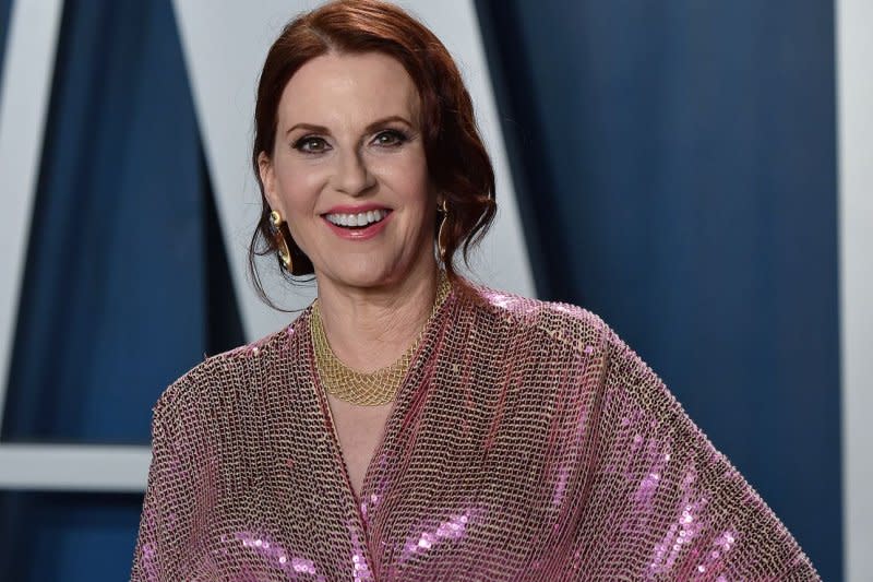 Megan Mullally arrives for the Vanity Fair Oscar party at the Wallis Annenberg Center for the Performing Arts in Beverly Hills, Calif., in 2020. File Photo by Chris Chew/UPI