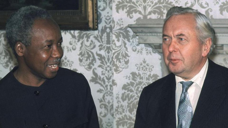 Nyerere Meeting Uk Pm Harold Wilson At No 10 Downing Street In 1975