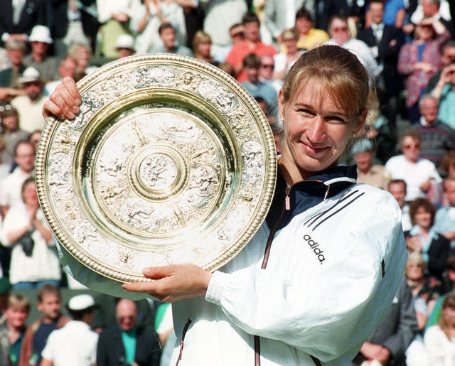 Steffi Graf won the Ladies’ Singles trophy at Wimbledon seven times