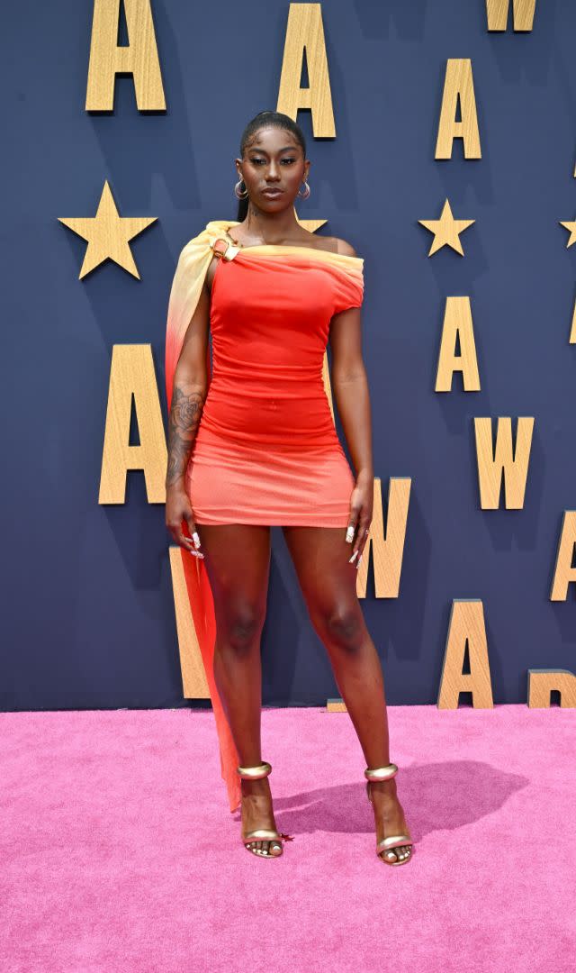 Victoria Monet Dons Asymmetric Bikini Top & Heels at BET Award 2023