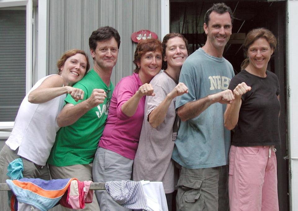 On a family vacation in 2007, Meg Kissinger, third from left, poses with her siblings Mary Kay, Jake, Patty, Billy and Molly.