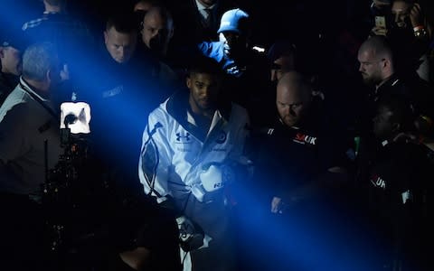 Anthony Joshua takes to the ring - Credit: Getty