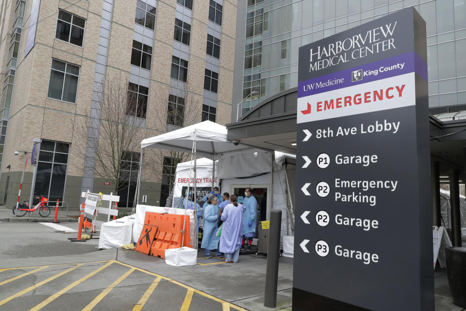 Image: Harborview Medical Center in Seattle (Ted S. Warren / AP)