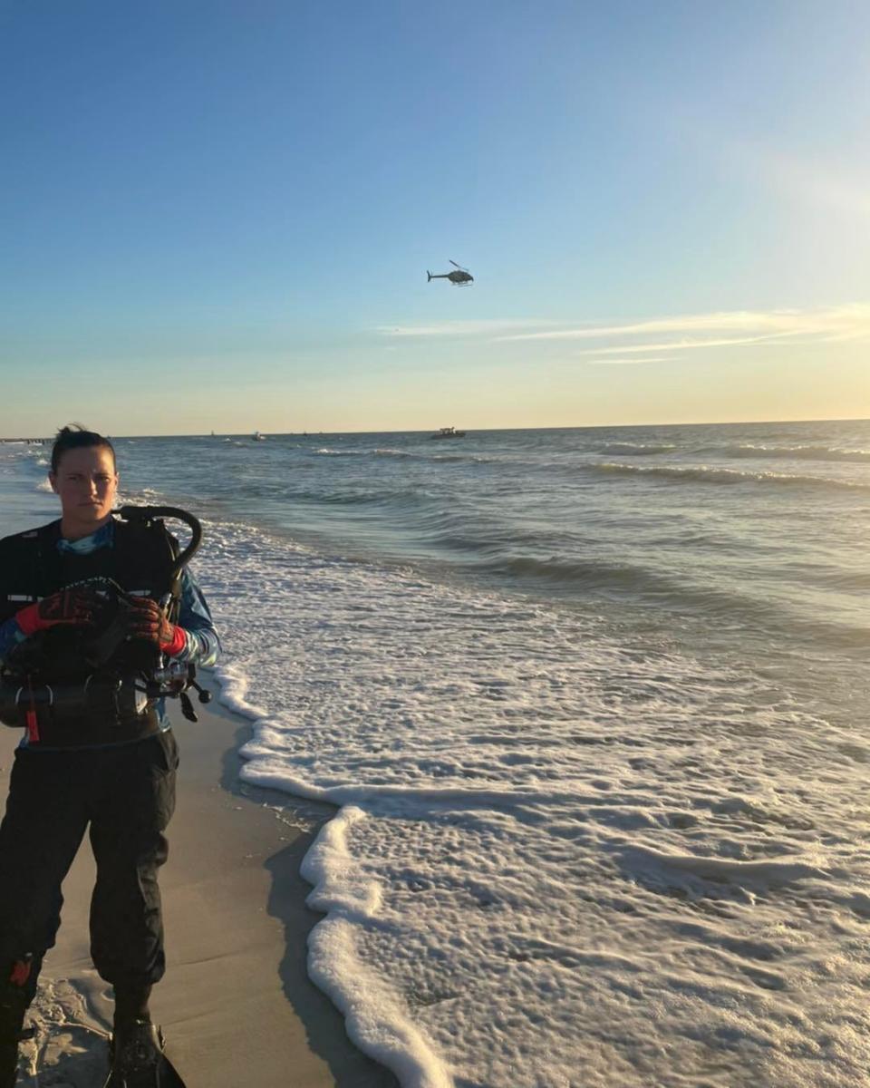 Multiple units from Collier County emergency response departments searched for a missing swimmer Saturday in the Gulf.