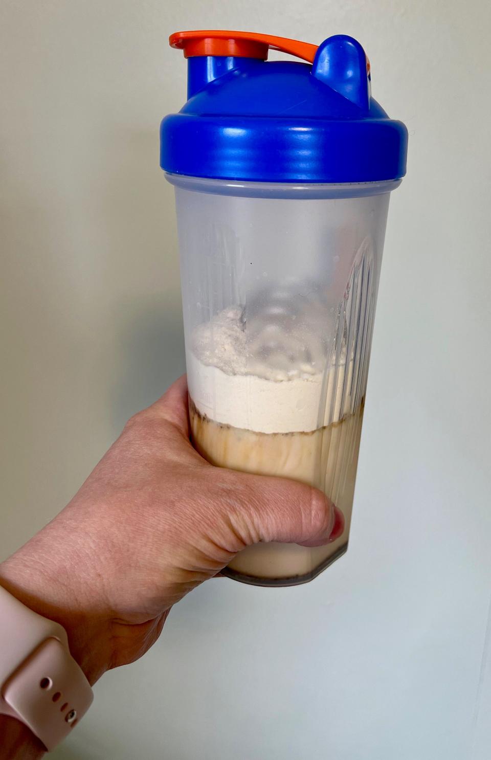 Use a blender bottle or a blender to mix up a protein shake. Photo courtesy of Katherine Grandstrand