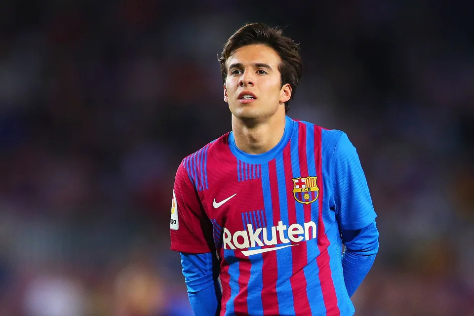 BARCELONA, SPAIN - MAY 22: Riqui Puig of FC Barcelona looks o during the LaLiga Santander match between FC Barcelona and Villarreal CF at Camp Nou on May 22, 2022 in Barcelona, Spain. (Photo by Eric Alonso/Getty Images)