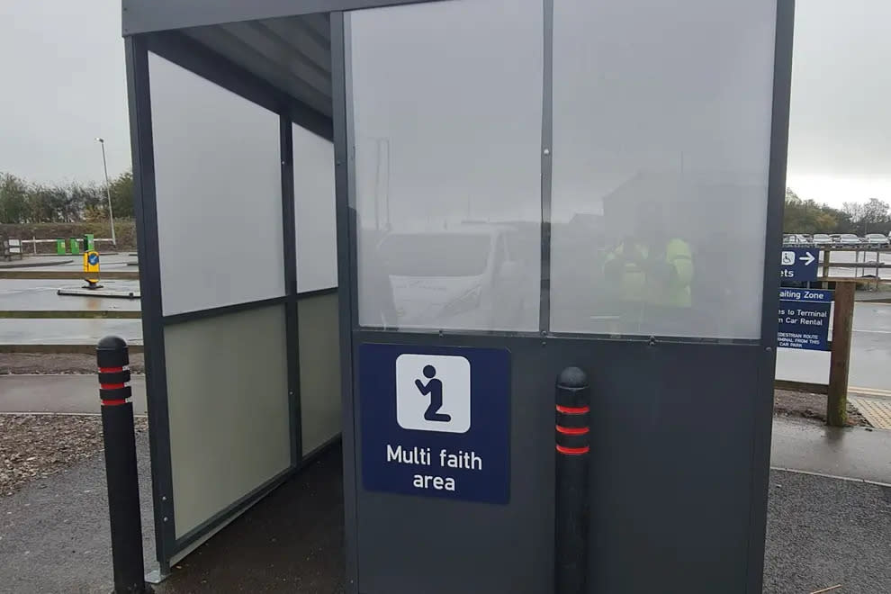 Social media users mocked the airport's new multi-faith area (X/Twitter @BristolAirport)