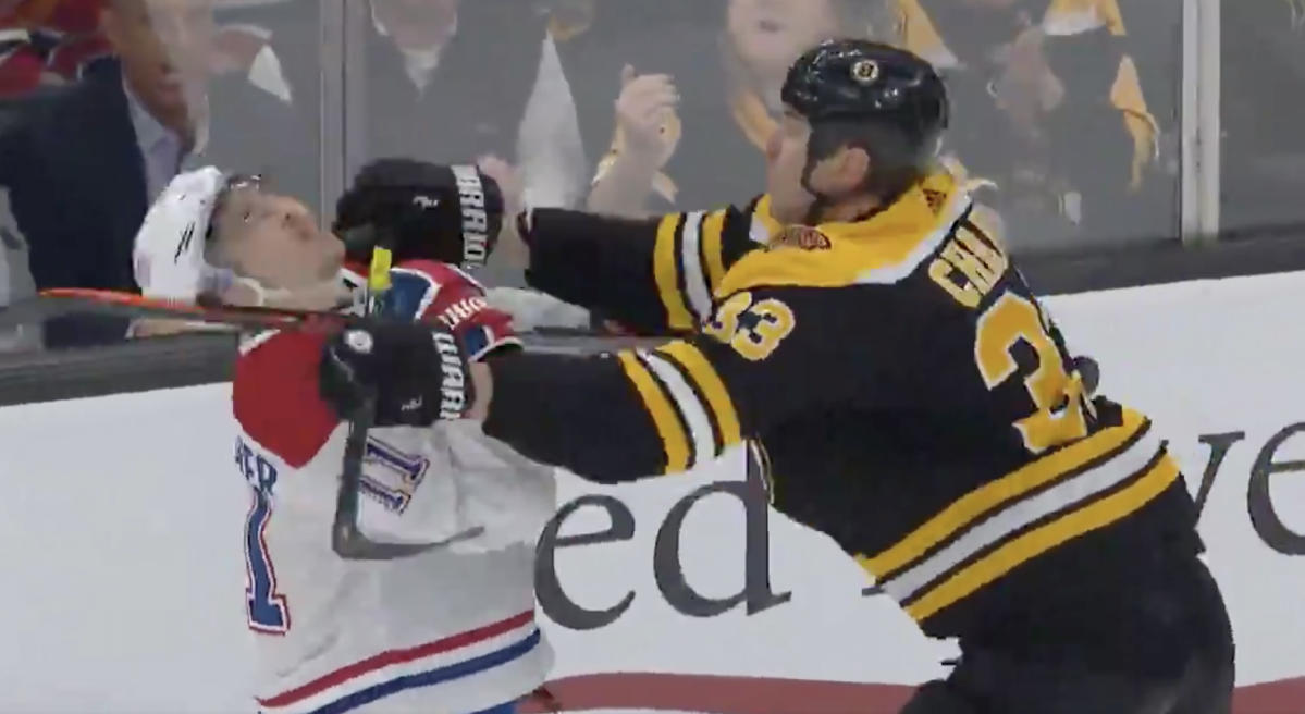 Chara Fined $5,000 For Cross-Checking Gallagher