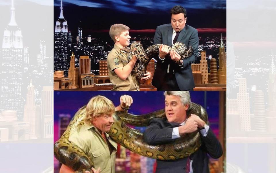 Steve Irwin's son Robert shows he's a chip off the old block on Tonight Show