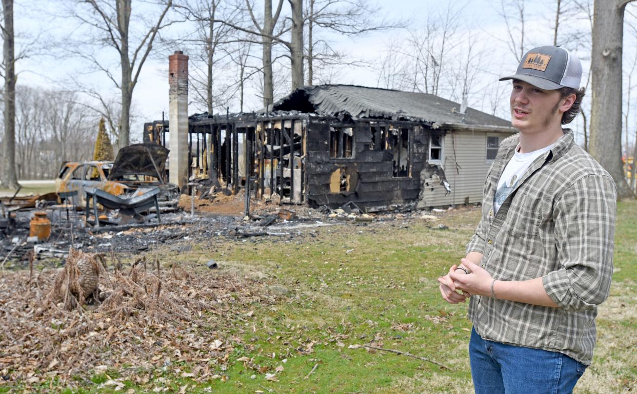 Bryer Miller, a Lexington High School senior, helped rescue a next door neighbor from a fire on March 15.