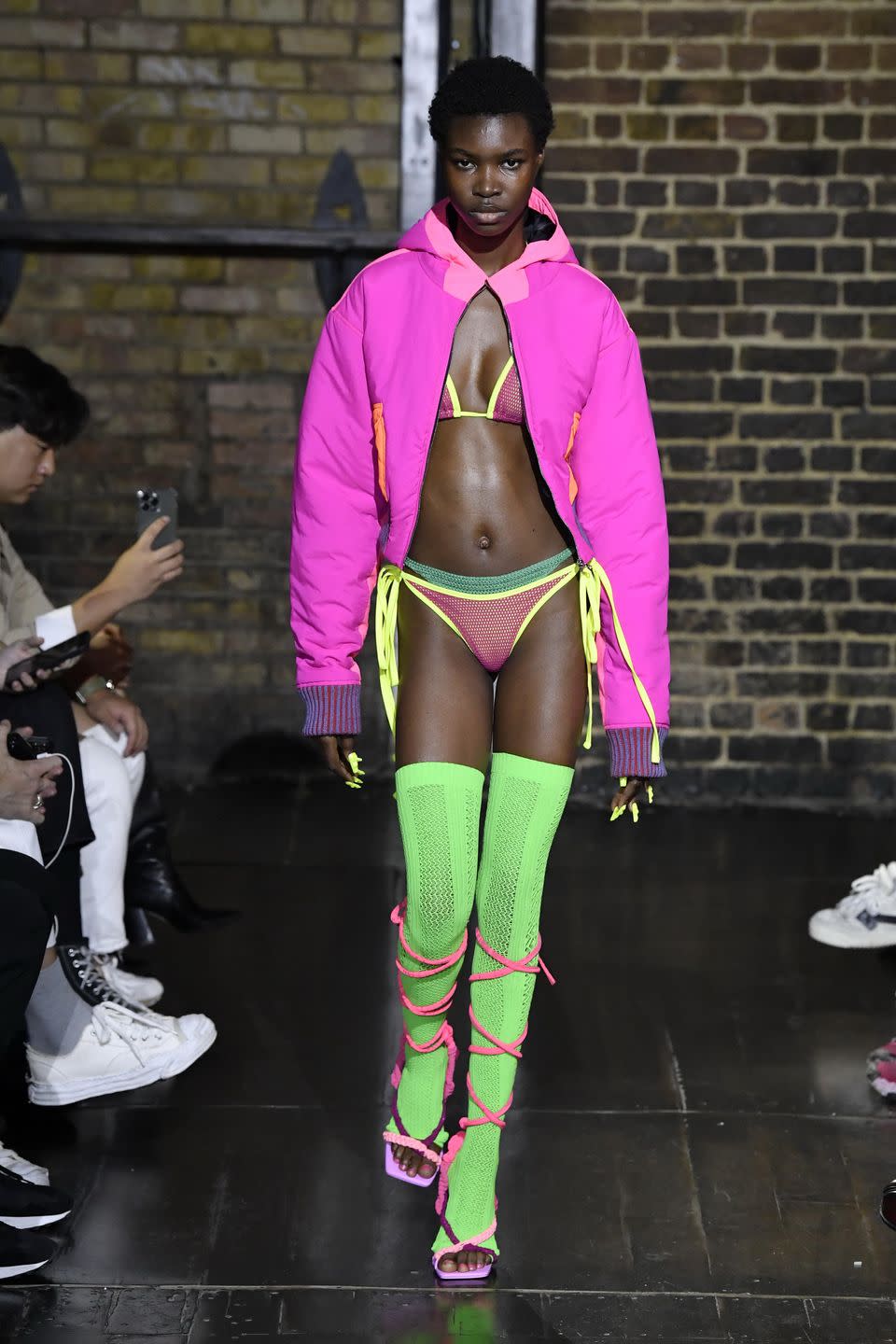 london, united kingdom june 12 a model walks the runway during the agr ready to wear spring summer 2023 men fashion show as part of the london fashion week men on june 12, 2022 in london, england photo by victor virgilegamma rapho via getty images