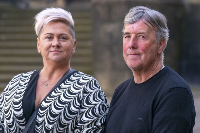 David Lorimer with his niece Joanne Hughes