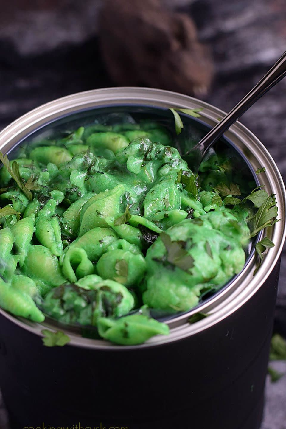 <p>A few drops of food coloring are all you need to mix up this neon green meal. </p><p><strong>Get the recipe at <a rel="nofollow noopener" href="http://cookingwithcurls.com/2016/09/07/toxic-waste-mac-cheese/" target="_blank" data-ylk="slk:Cooking with Curls;elm:context_link;itc:0;sec:content-canvas" class="link ">Cooking with Curls</a>. </strong></p><p><strong>Tools you'll need: </strong>green food coloring ($7, <a rel="nofollow noopener" href="https://www.amazon.com/McCormick-Culinary-Green-Food-Color/dp/B0055AFE5G" target="_blank" data-ylk="slk:amazon.com;elm:context_link;itc:0;sec:content-canvas" class="link ">amazon.com</a>)<br></p>