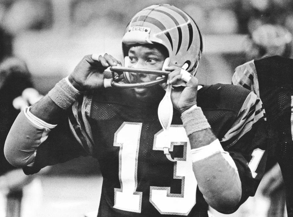 Bengals cornerback Ken Riley, shown in a game Nov. 29, 1982, was the NFL's active leader in interceptions with 65 when he retired after the 1983 season.