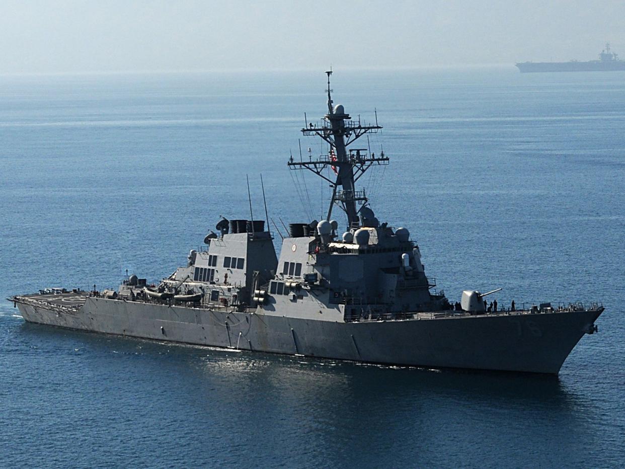 The USS Higgins was one of two vessels carrying out ‘routine and regular operations’ according to the US Pacific Fleet: Getty