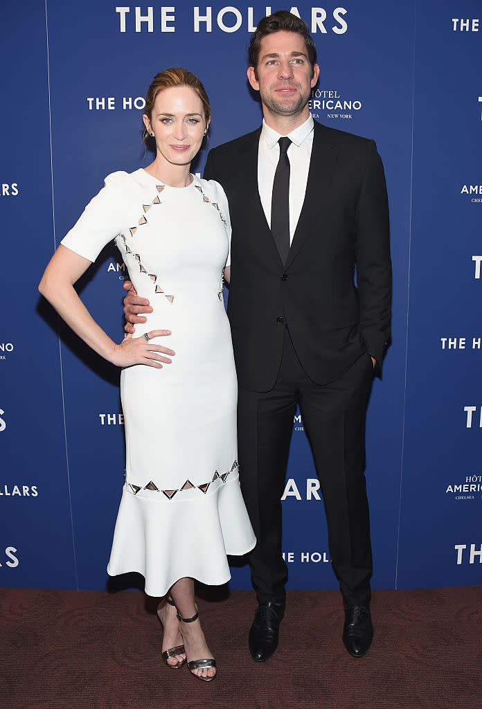 <p>She just gave birth to her second child a couple of months ago, but Emily Blunt is already back to stunning on the red carpet. And her husband, John Krasinski, doesn’t look too bad either. <i>(Photo by Michael Loccisano/Getty Images)</i></p>