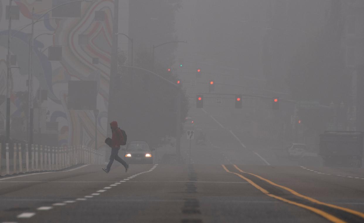 File: On September 14, 2020, air quality plummeted in Portland, Oregon due to wildfires and was amongst the worst in the world.