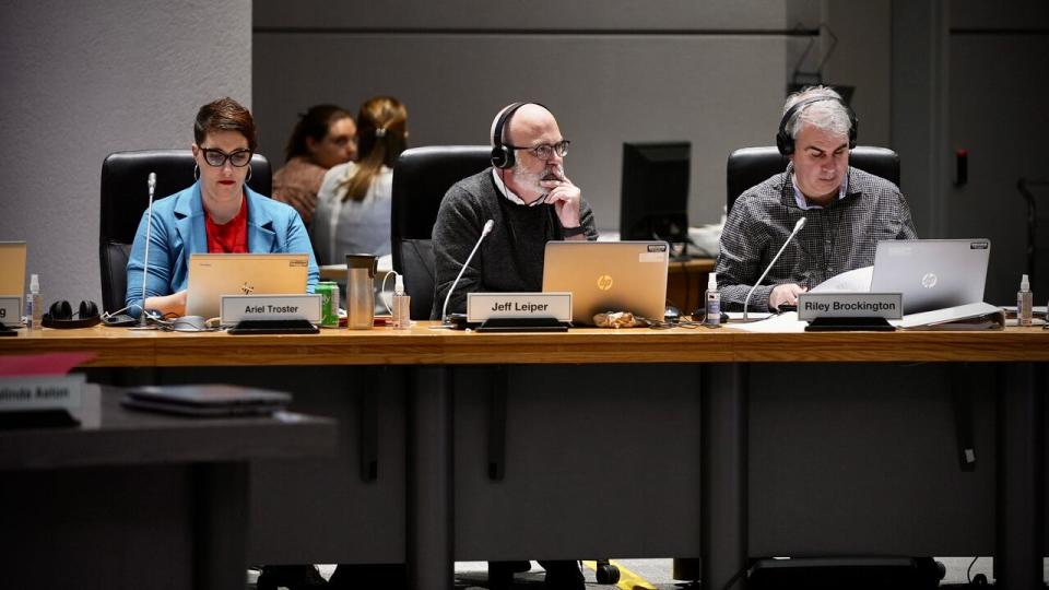 Jeff Leiper attends a city council meeting on Dec. 7, 2022.