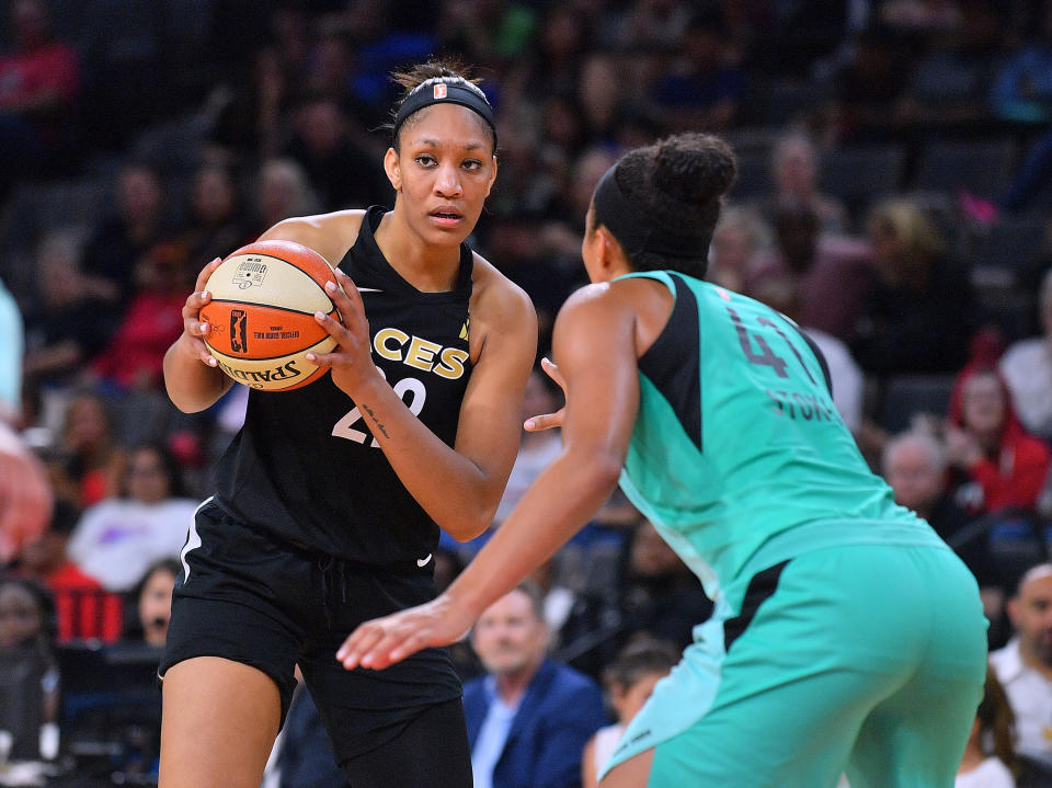 A’ja Wilson can’t make as much as an 18-year-old in the G League under current WNBA rules. (Photo by Sam Wasson/Getty Images)